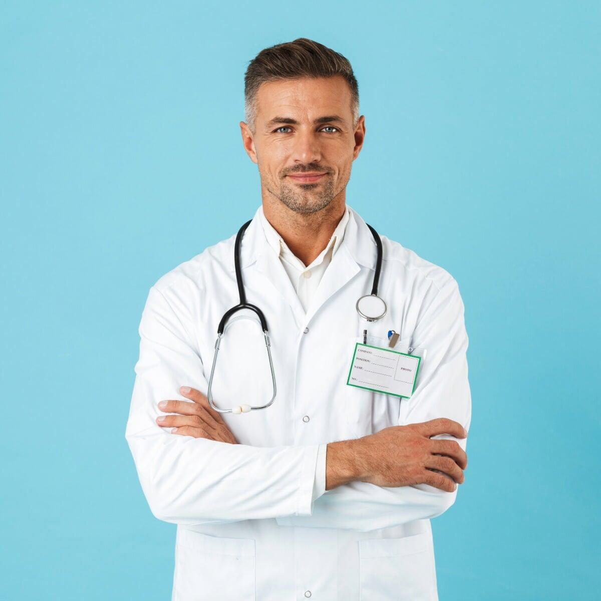 Licensed medical professionals in a modern clinic setting representing provider-only peptide and medical supply sourcing.